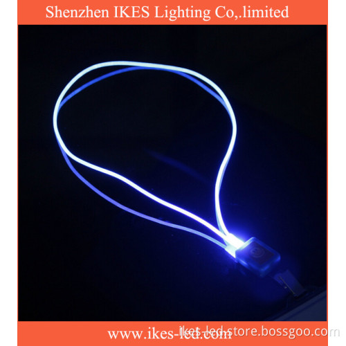 Flash Light Double Layer Polyester LED Lanyard